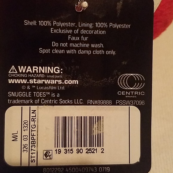 (2/$15)Snuggle Toes- Star Wars size M/L - Picture 8 of 14